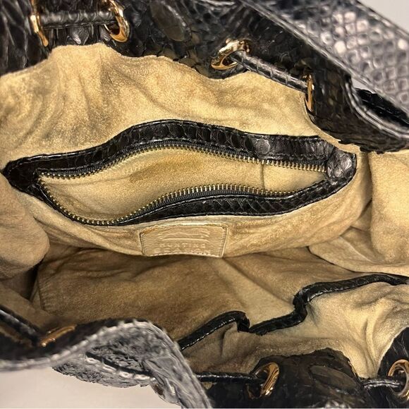 HUNTING SEASON Python Black Bucket Bag - Picture 5 of 8